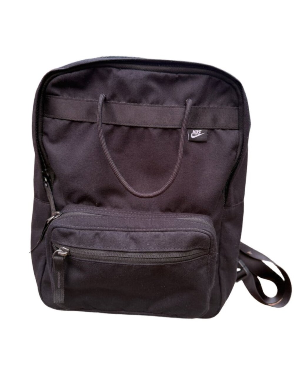 Nike Black Backpack with Front Pocket and Adjustable Straps